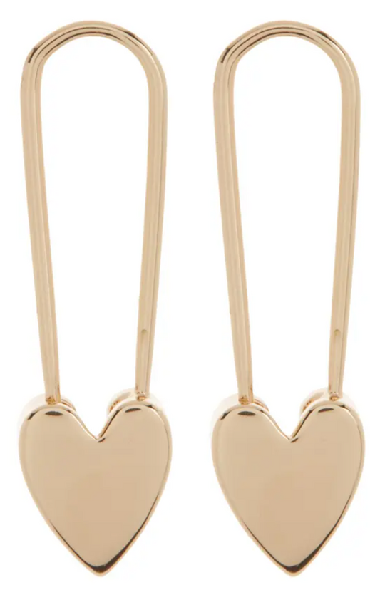 BAUBLEBAR Heart Safety Pin Earrings