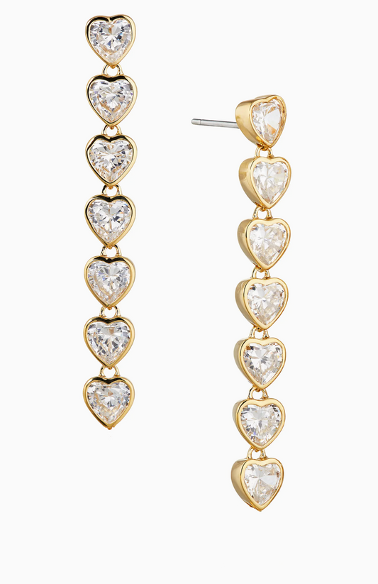 BAUBLEBAR Linear Heart Earrings