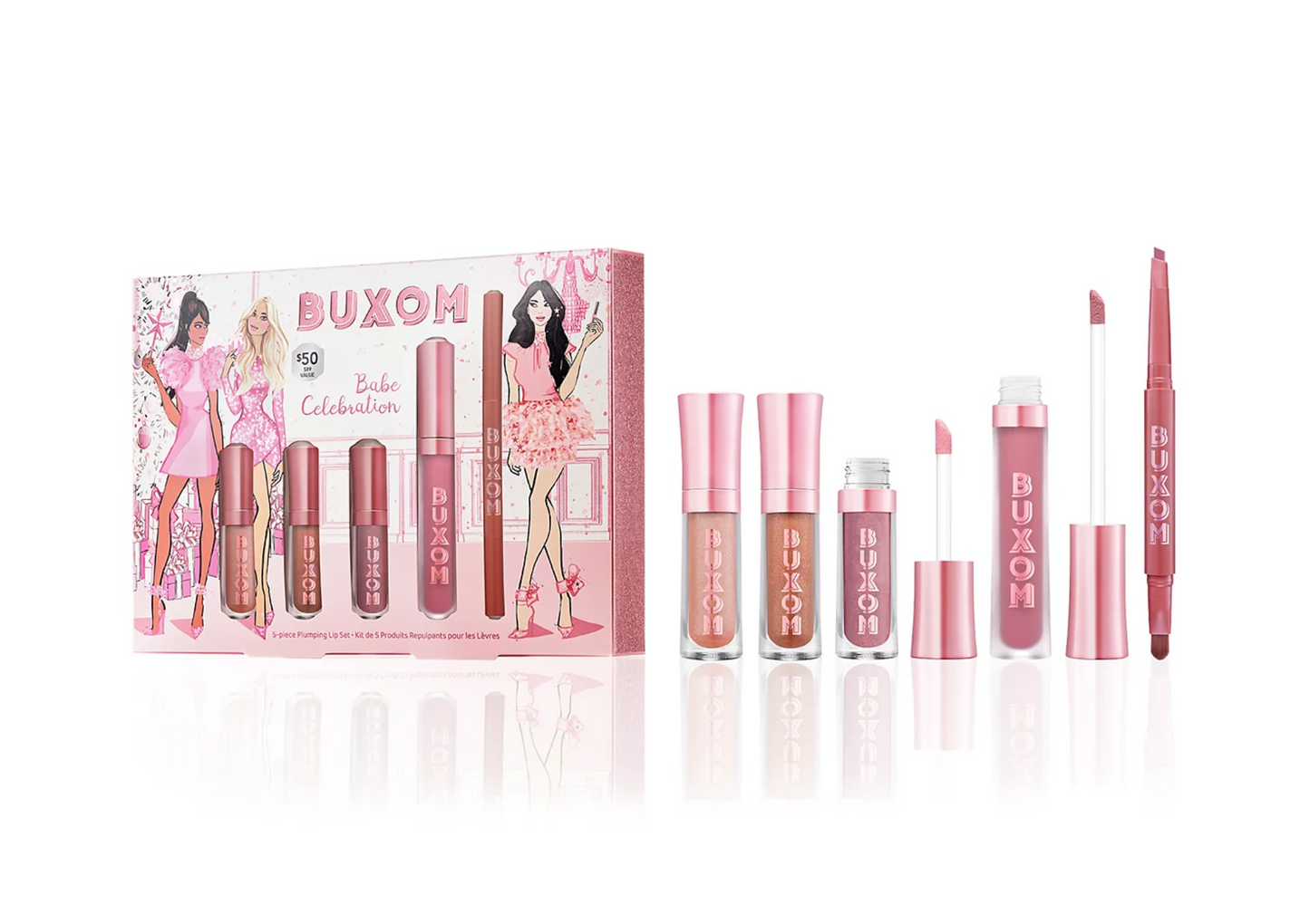 Buxom LIMITED EDITION 5-Pc. Babe Celebration Lip Gloss & Lip Liner Set