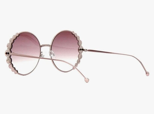 Fendi 58mm Oversized Round Embellished Sunglasses