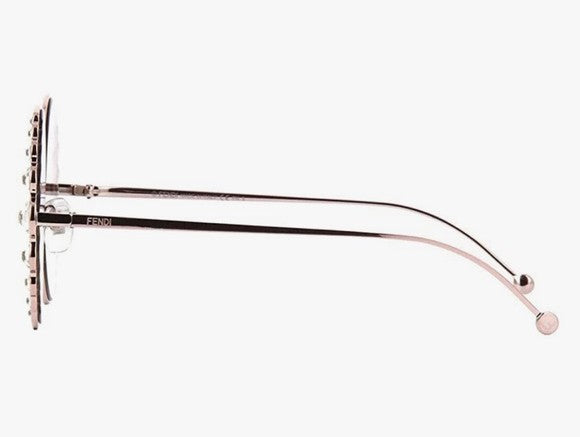 Fendi 58mm Oversized Round Embellished Sunglasses