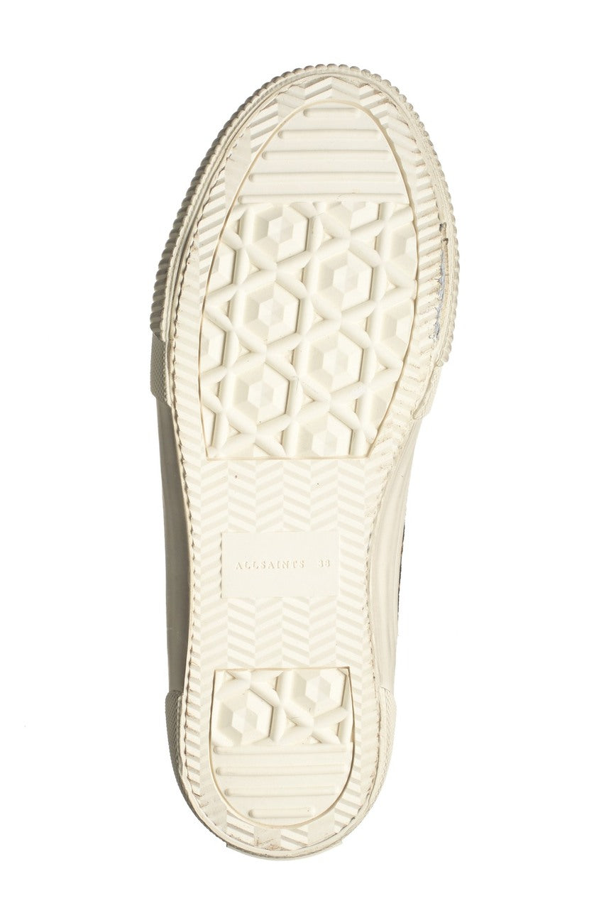 Allsaints Elena Animal-Print Calf Hair High-Top Sneakers- Size 8