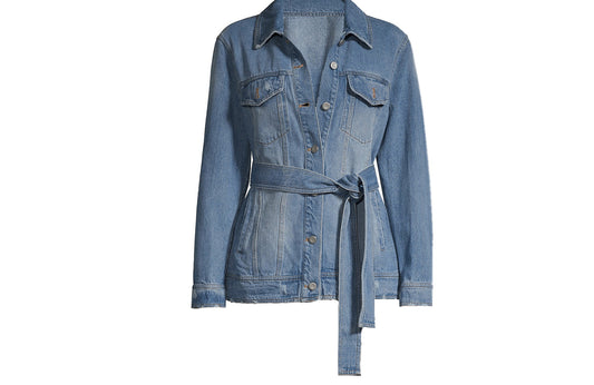 Bagatelle Belted Denim Trucker Jacket - Size S