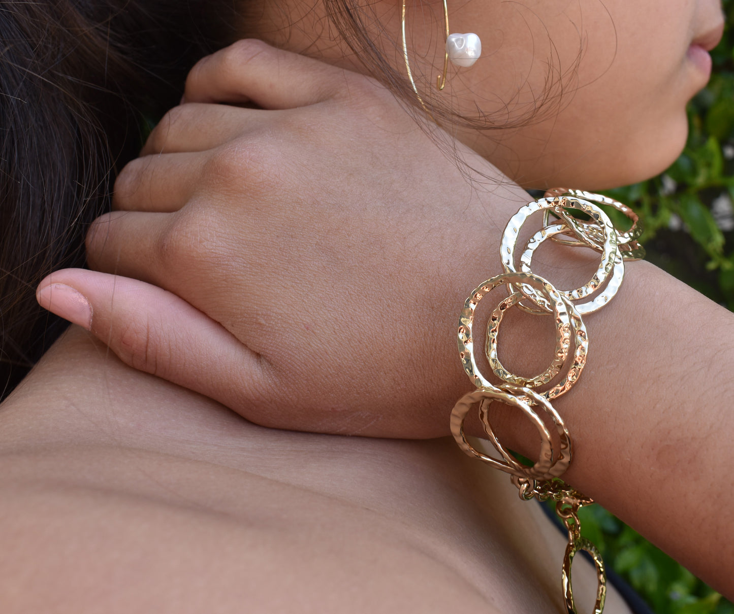 Alexis Bittar Hammered Coil-Link Bracelet