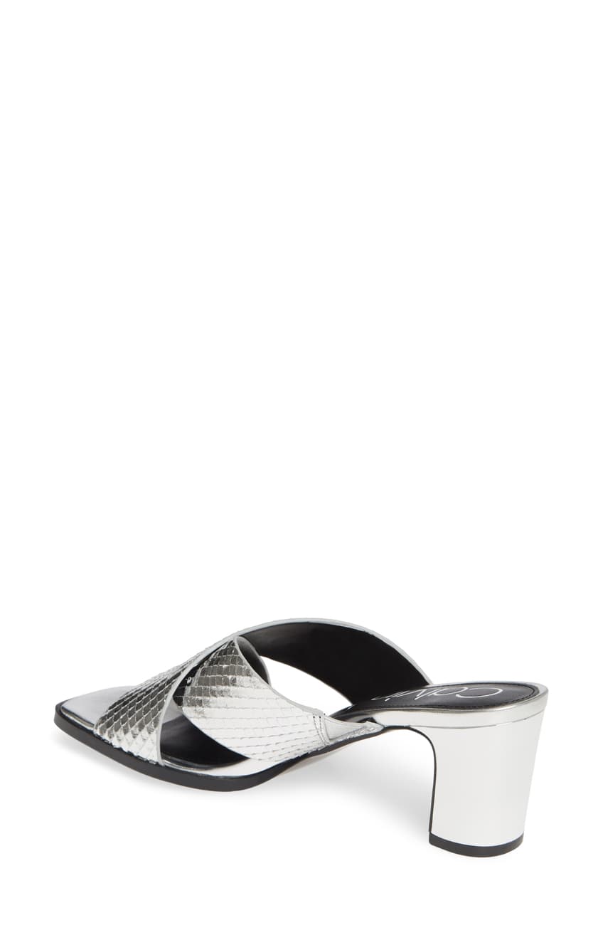 Calvin Klein Dylan Armatura Snake Embossed Mule - Size 7.5