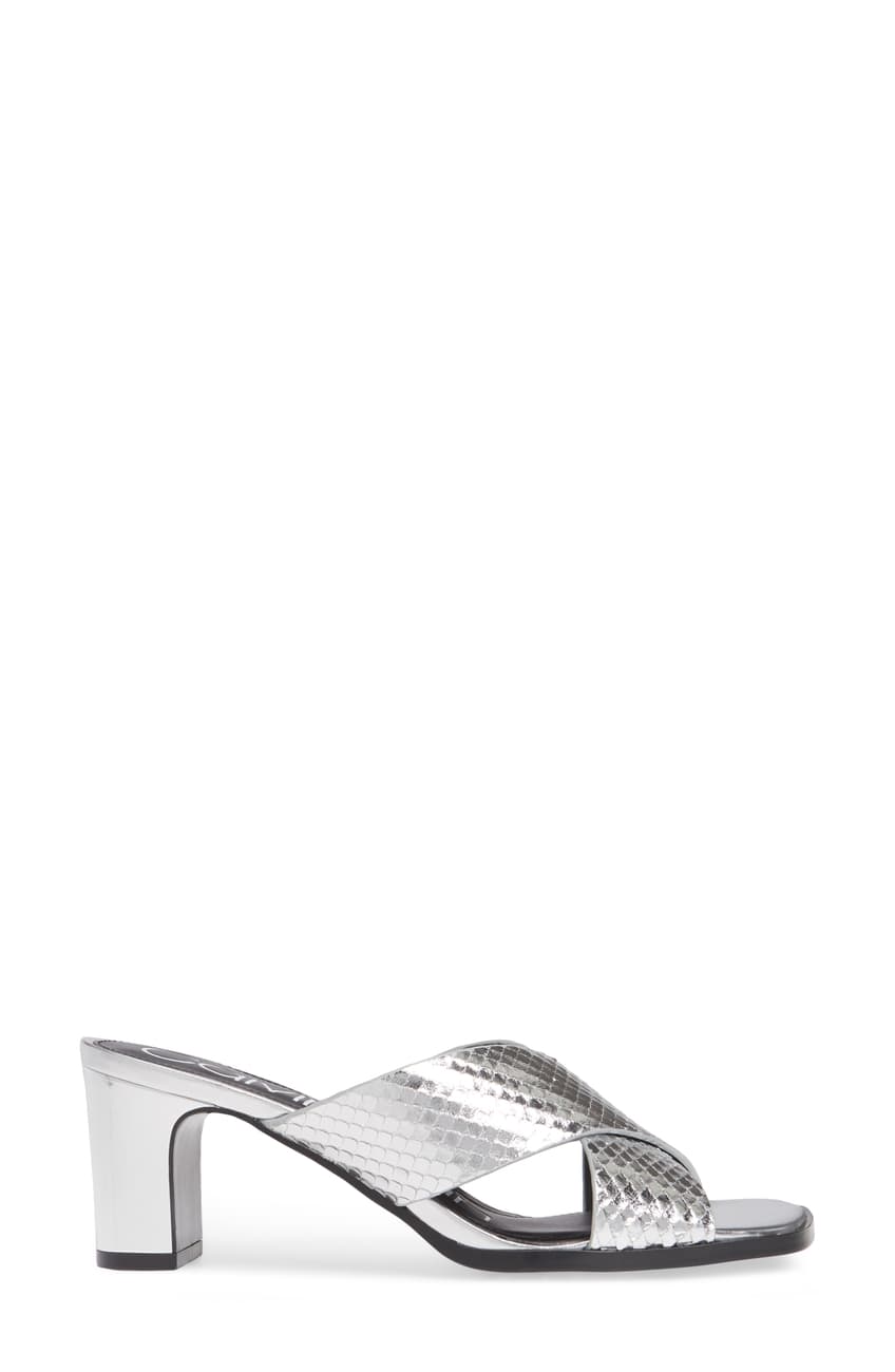 Calvin Klein Dylan Armatura Snake Embossed Mule - Size 7.5
