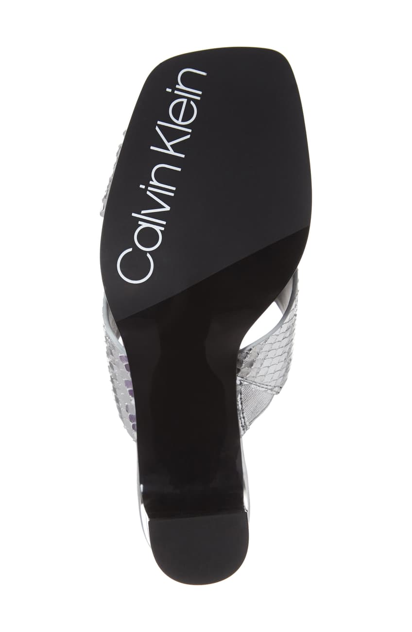 Calvin Klein Dylan Armatura Snake Embossed Mule - Size 7.5