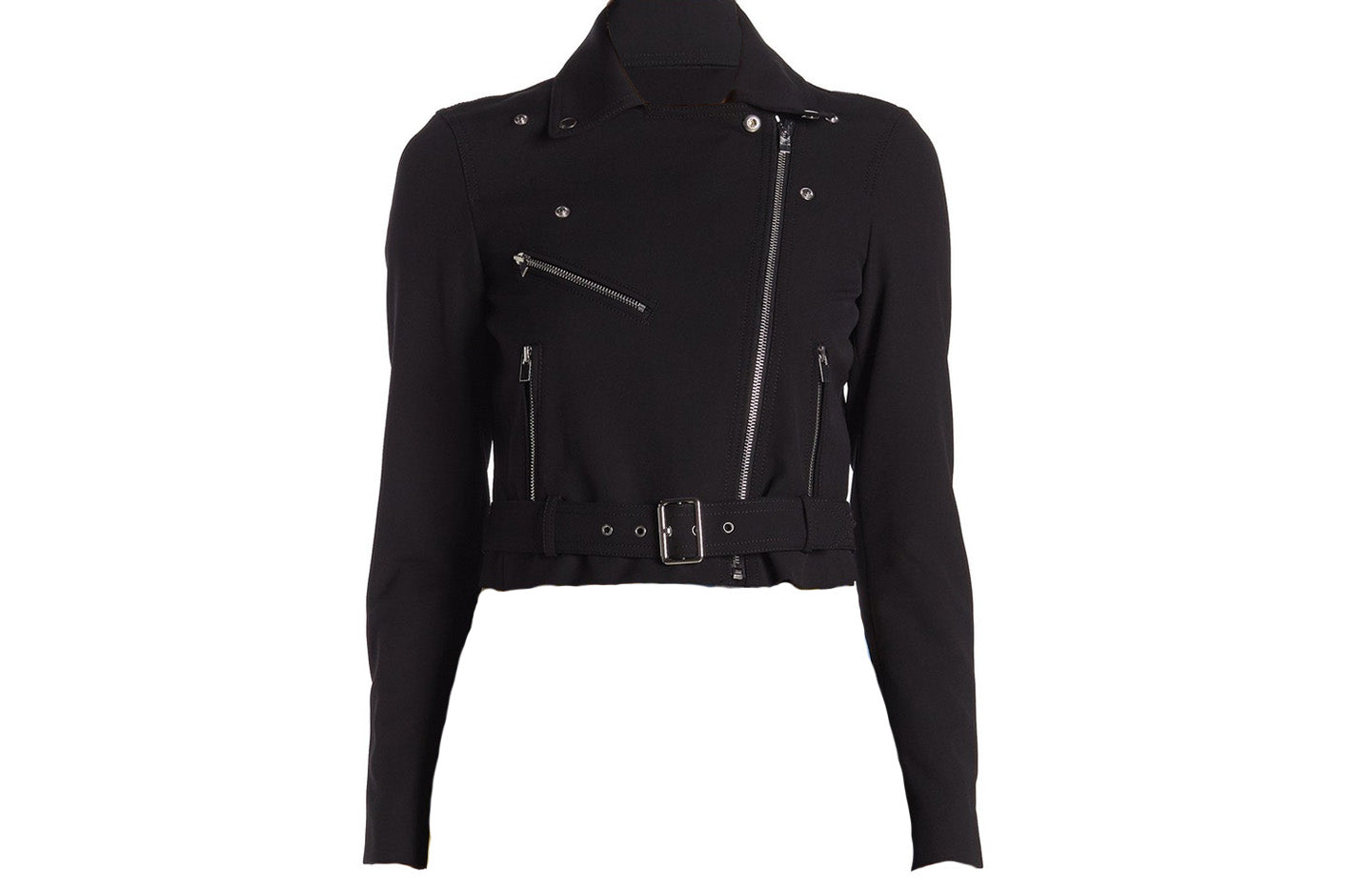 Club Monaco Lacaah Woven Cropped Moto Jacket - Size M