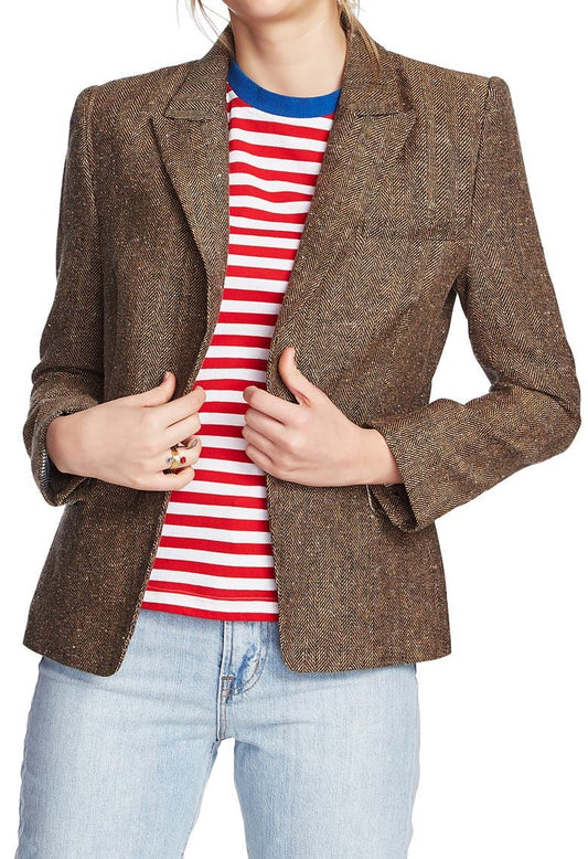 Court & Rowe Herringbone Tweed Blazer - Size 6