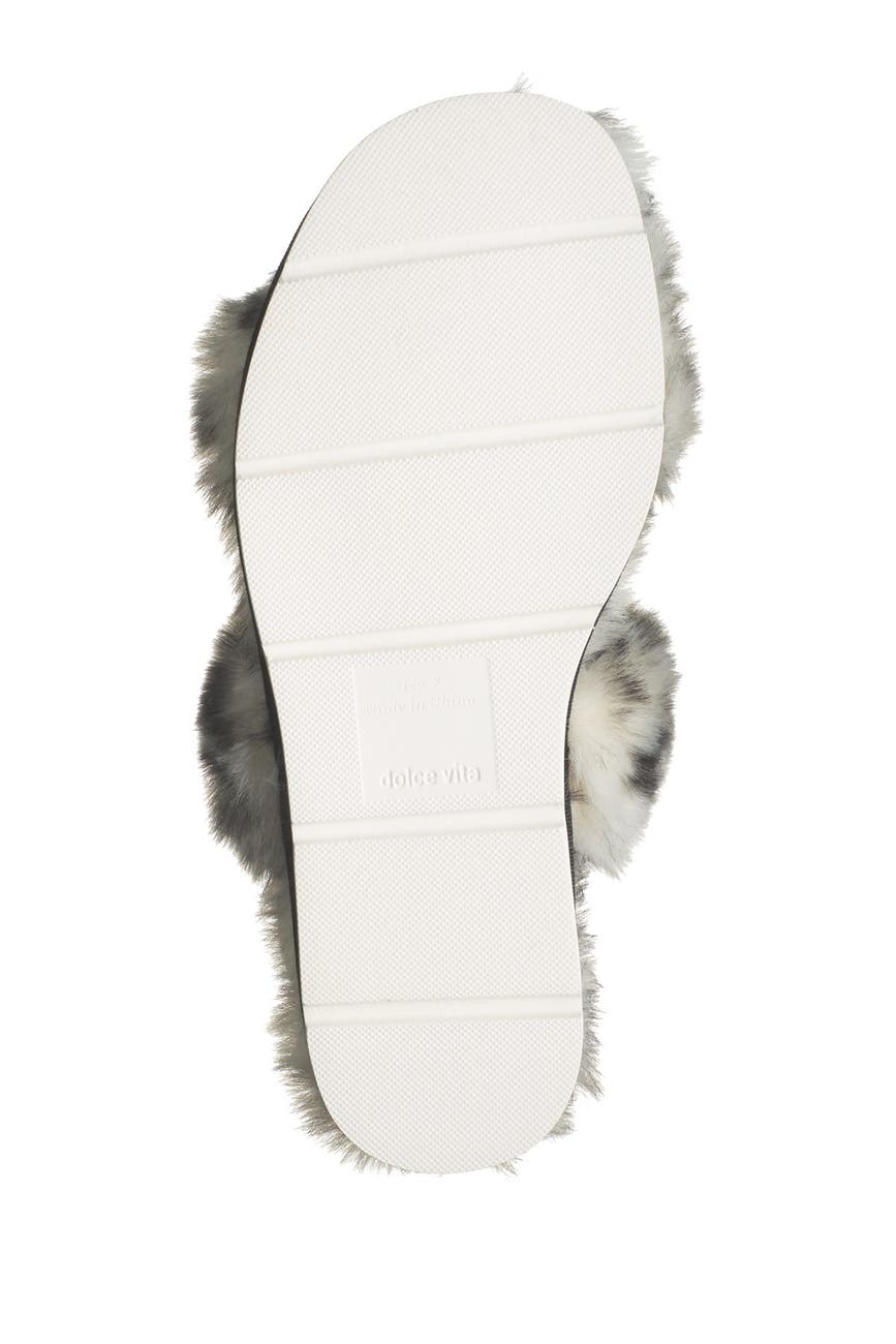 Dolce Vita Pochy Leopard Faux Fur Slingback Slipper
