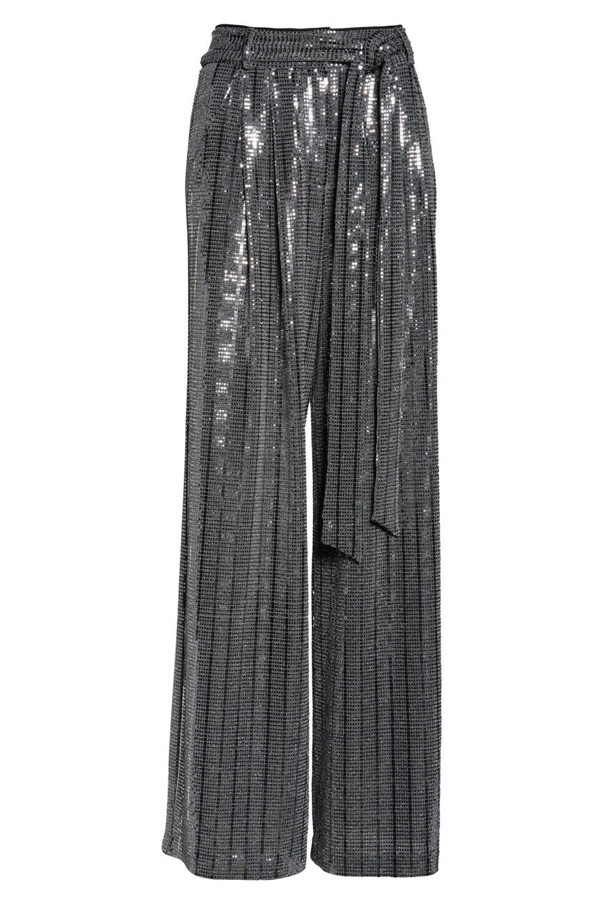 Eliza J Wide Leg Sequin Pants - Size 6
