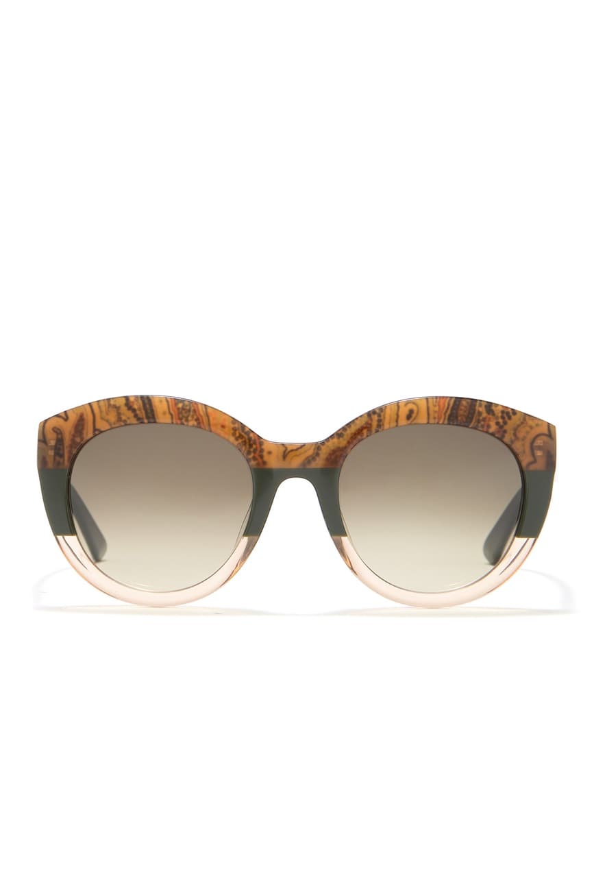 Etro Paisley & Green 52mm Oversized Sunglasses
