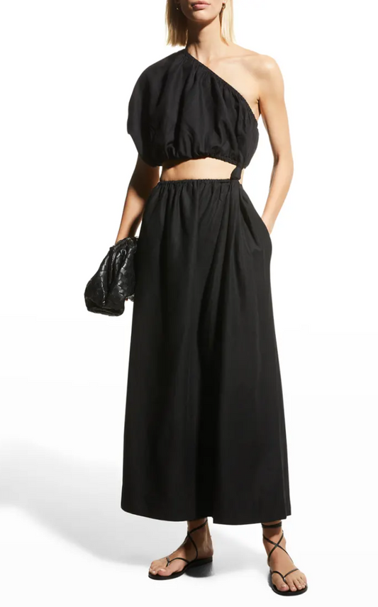 Farm Rio One-Shoulder Asymmetric Cutout Dress - S