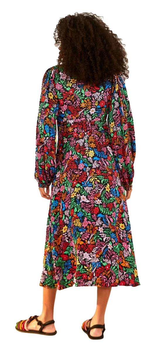 Farm Rio Tropical Garden Lenzing™ Ecovero™ Viscose Midi Dress - Size M