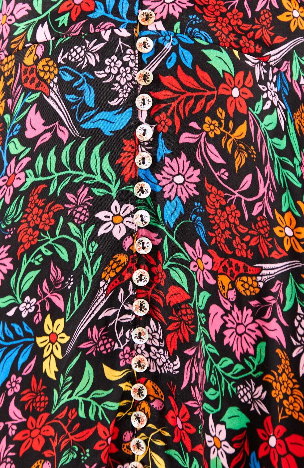 Farm Rio Tropical Garden Lenzing™ Ecovero™ Viscose Midi Dress - Size M