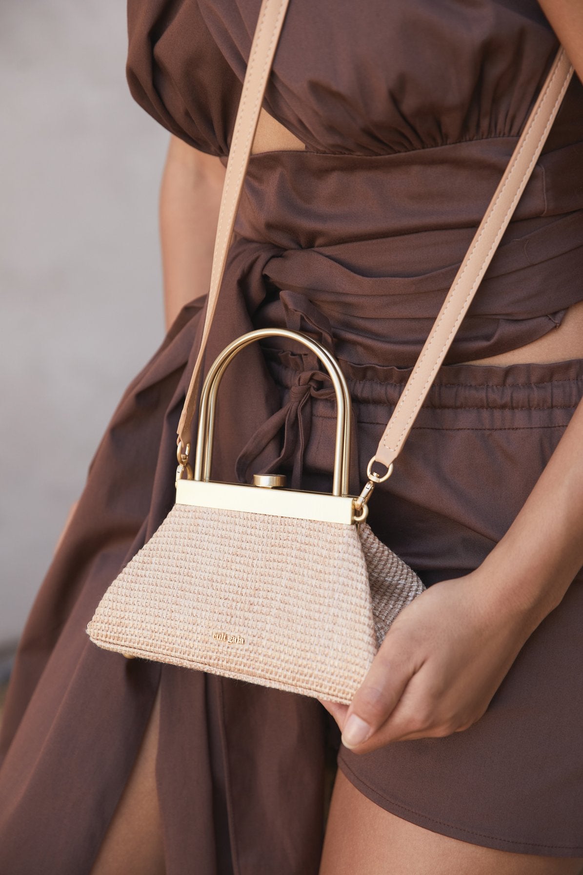 Cult Gaia Mini Estelle Crossbody - Natural