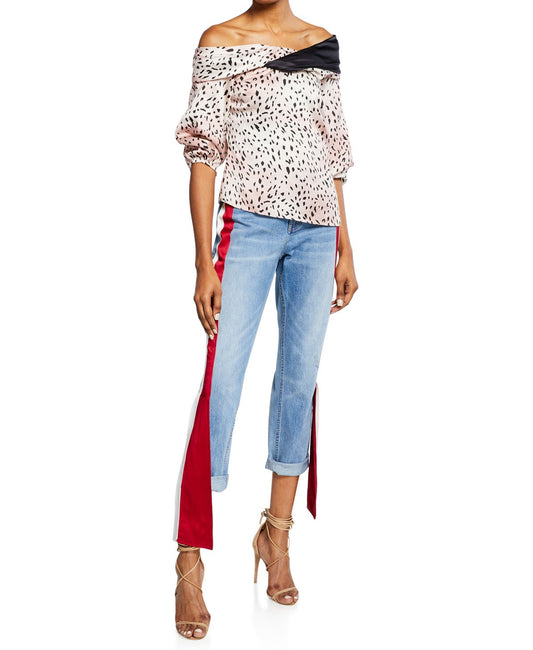 Hellessy Flora Asymmetric Draped Blouse - Size 6