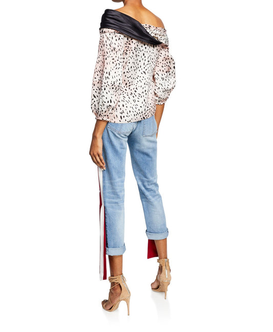 Hellessy Flora Asymmetric Draped Blouse - Size 6