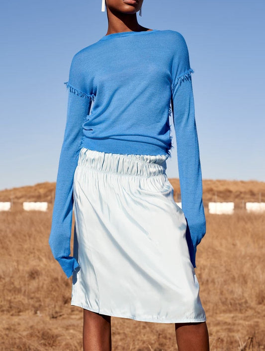 Helmut Lang Ruched Slip Skirt