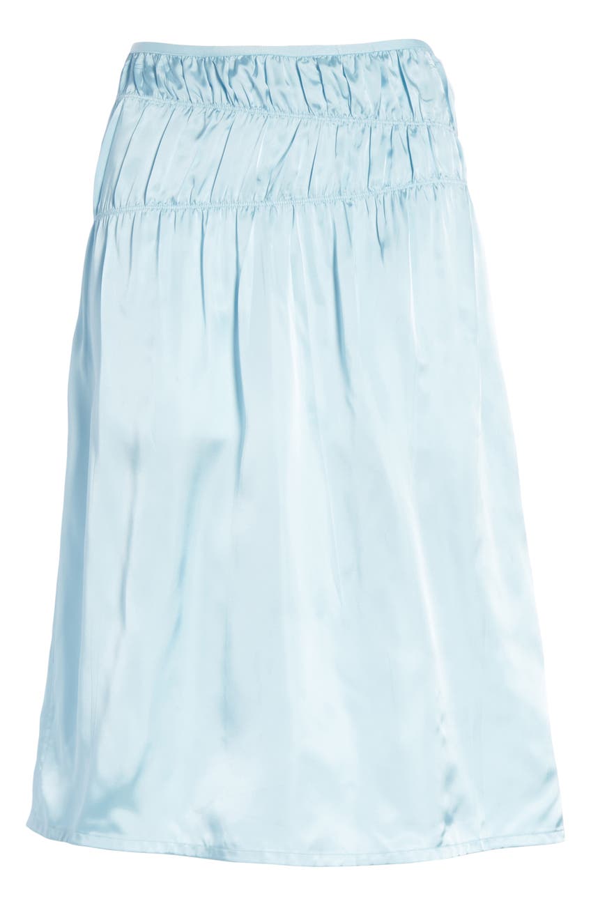 Helmut Lang Ruched Slip Skirt