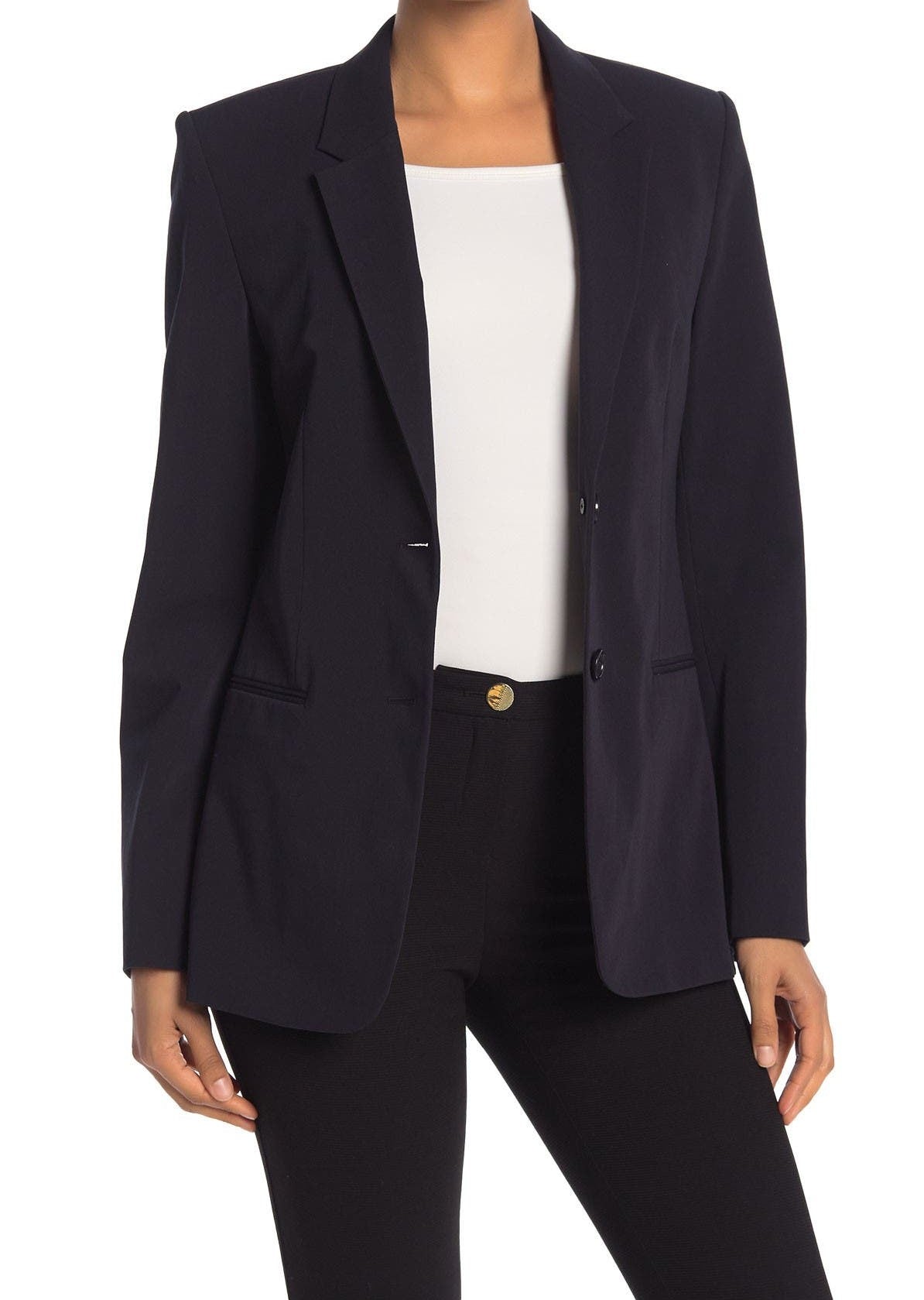 Helmut Lang Rider Notch Lapel Two-Button Blazer - Size 8