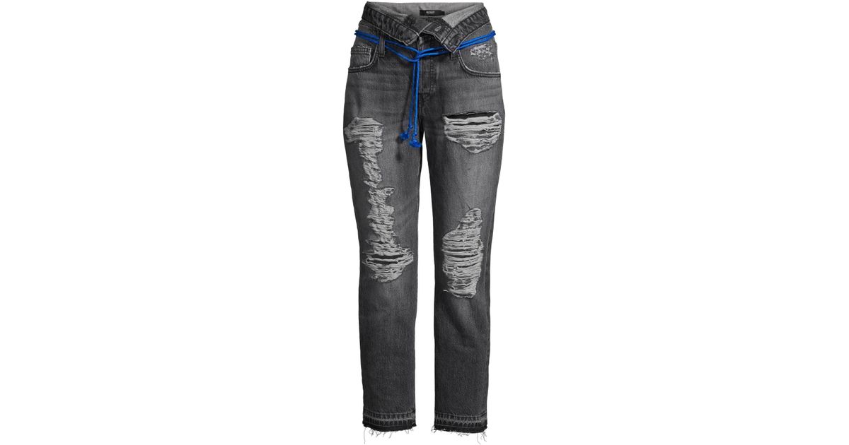 HUDSON Jeans Jessi Relaxed High Waist Distressed Jeans - Size 8