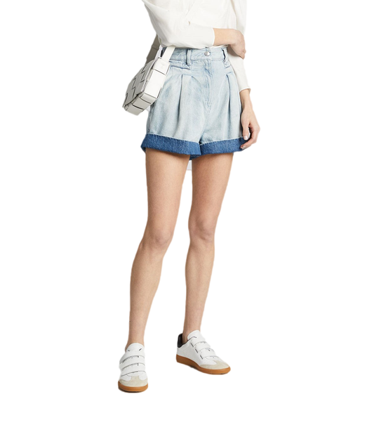 Iro Fintry Cuffed Denim Shorts - FR 38/US 6