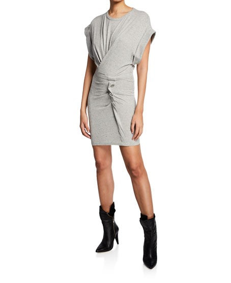 IRO Wynot Gathered Jersey Dress - Size M