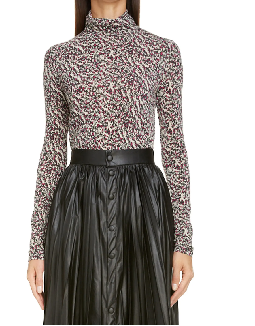 Isabel Marant Abstract-Print Jersey Turtleneck Top - 40 FR (8 US)