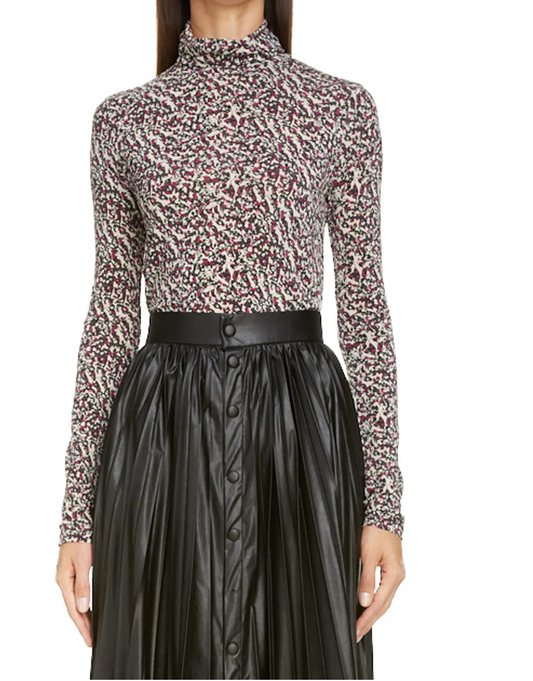 Isabel Marant Abstract-Print Jersey Turtleneck Top - 40 FR (8 US)