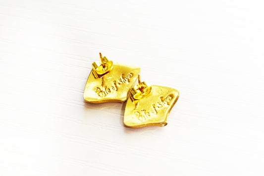 Vintage Isle of Skye Blue Pyramid Studs