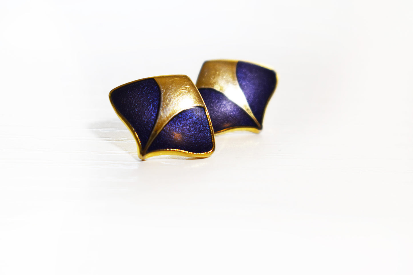 Vintage Isle of Skye Blue Pyramid Studs