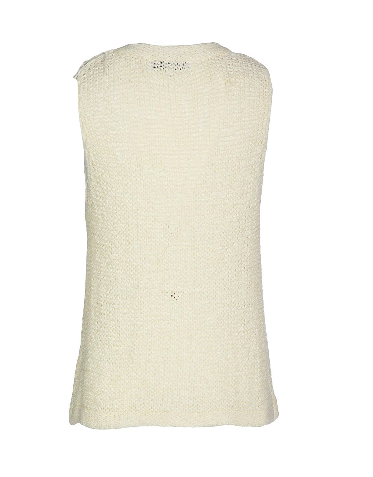 John + Jenn Fringe Sleeveless Open Knit Sweater - Size L