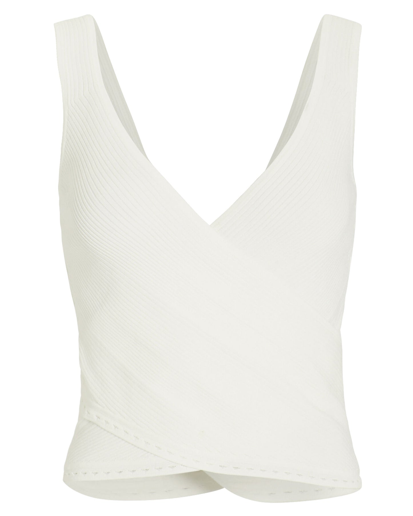 Jonathan Simkhai Eyelet Ribbed Crop Tank - Size L