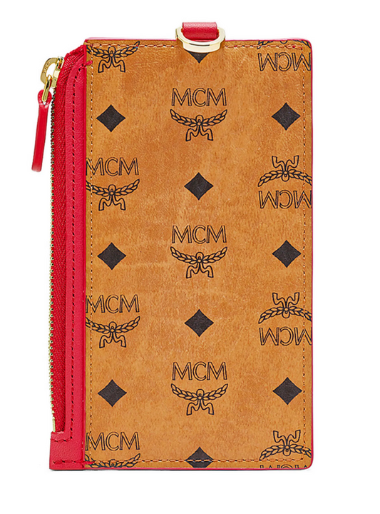 MCM Visetos Lanyard Card Holder