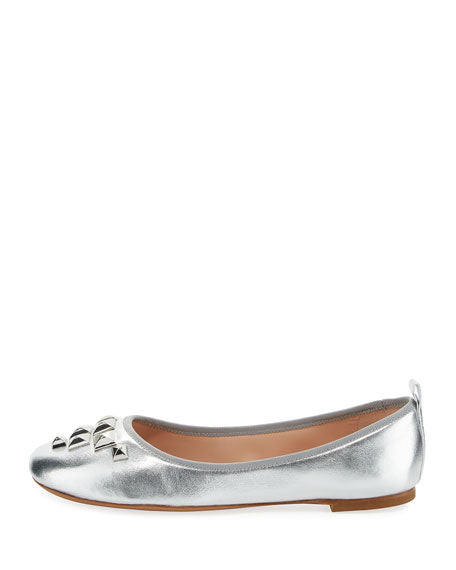 Marc Jacobs Cleo Studded Metallic Ballet Flat