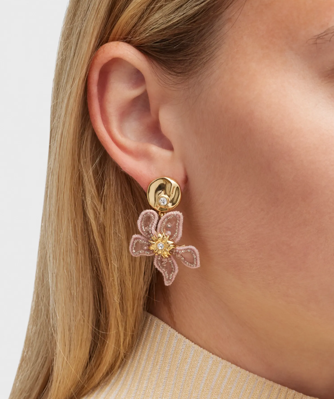 Mignonne Gavigan Estefania Drop Earrings, Blush