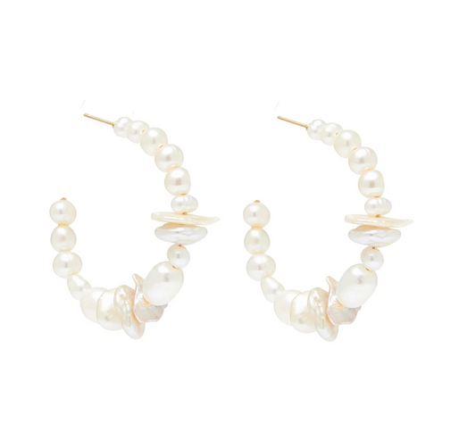 Mignonne Gavigan Gemma Pearly Hoop Earrings