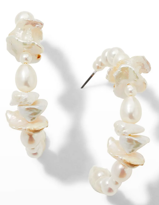 Mignonne Gavigan Gemma Pearly Hoop Earrings