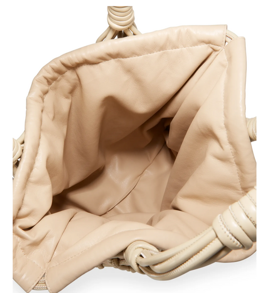 Nanushka Naiya Net Top-Handle Bag in Butter