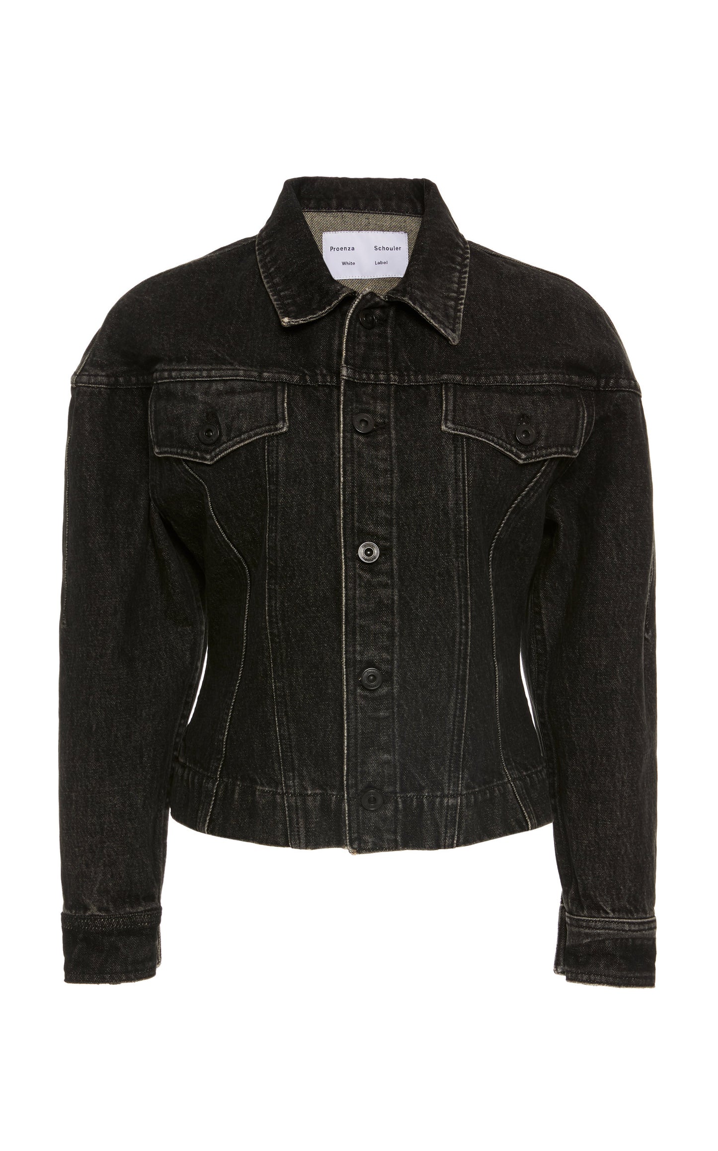 Proenza Schouler White Label Washed Denim Cinched Jean Jacket - Size M