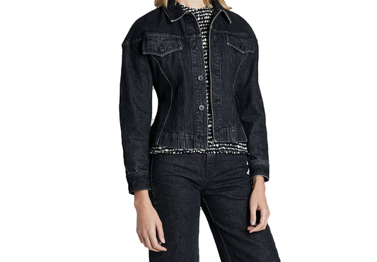 Proenza Schouler White Label Washed Denim Cinched Jean Jacket - Size M