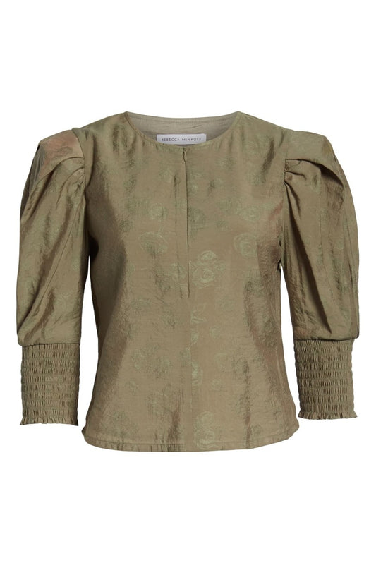 Rebecca Minkoff Geneva Puff Sleeve Blouse - Size M