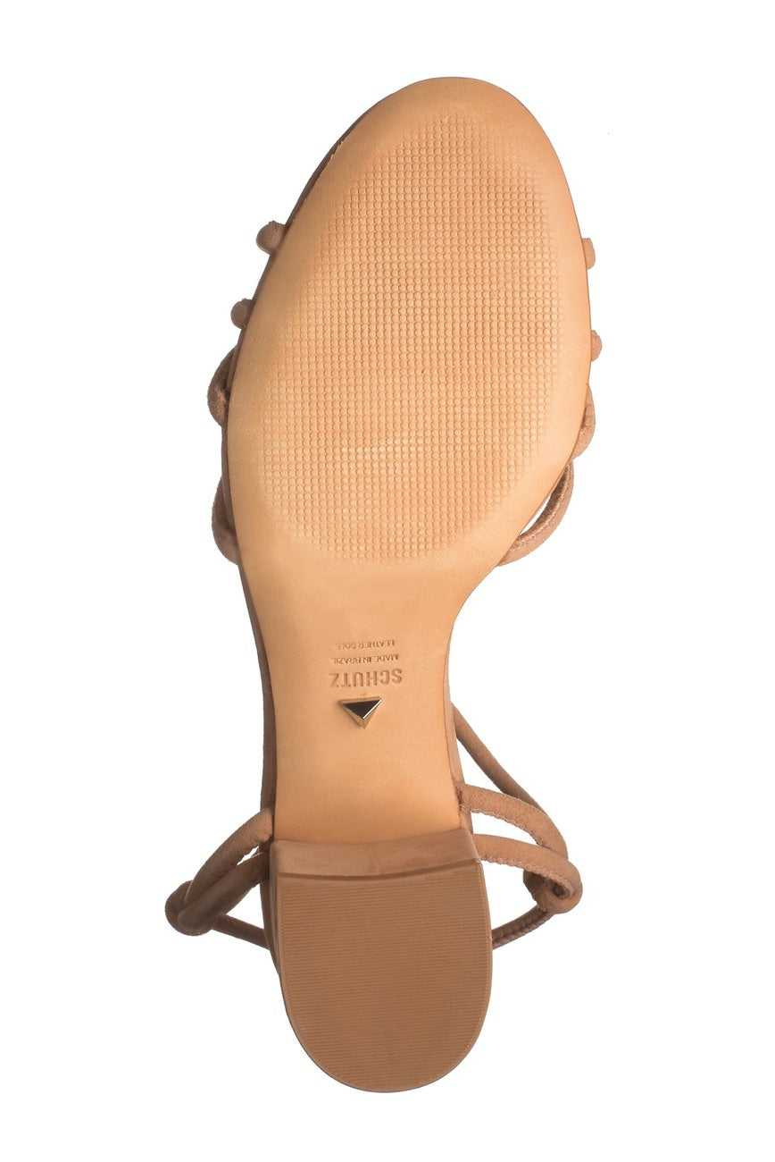 Schutz Marcelly Ankle Tie Suede Sandal - Size 6M