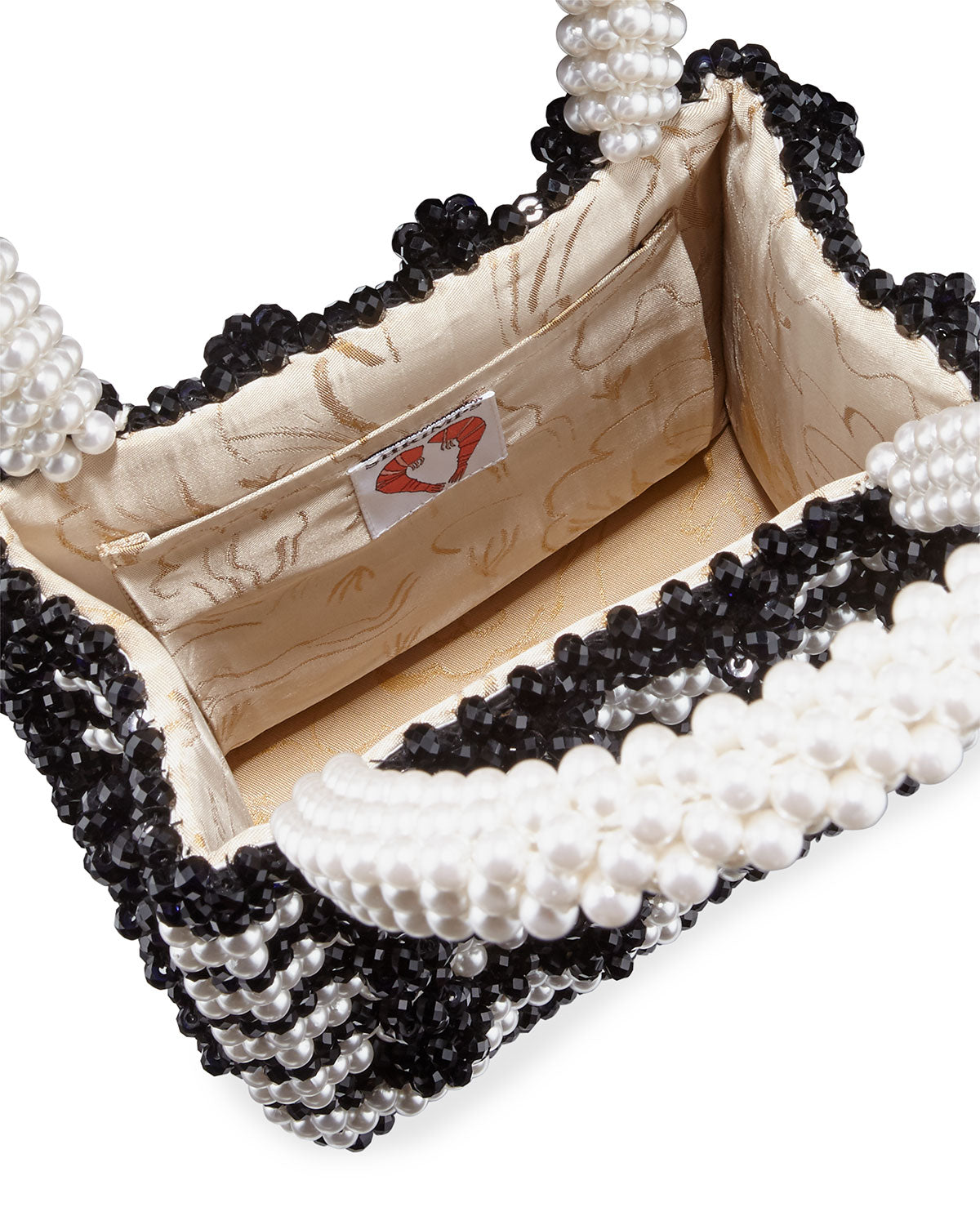 Shrimps Classic Antonia Pearly Striped Top Handle Bag
