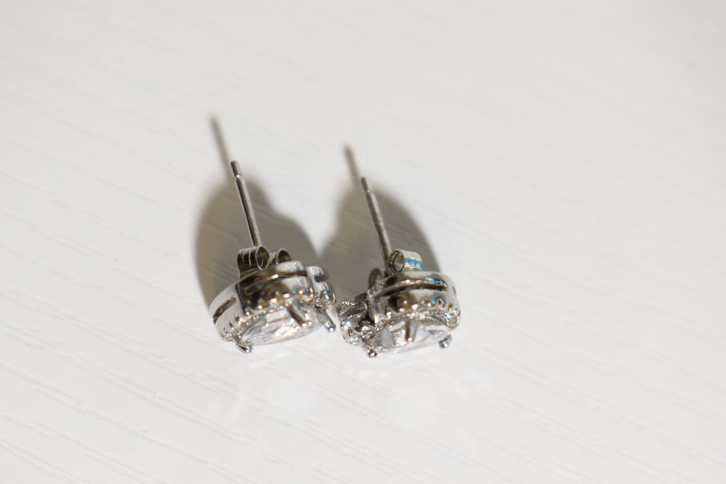 Michael Kors Sterling Silver Elevated Pave Heart Studs
