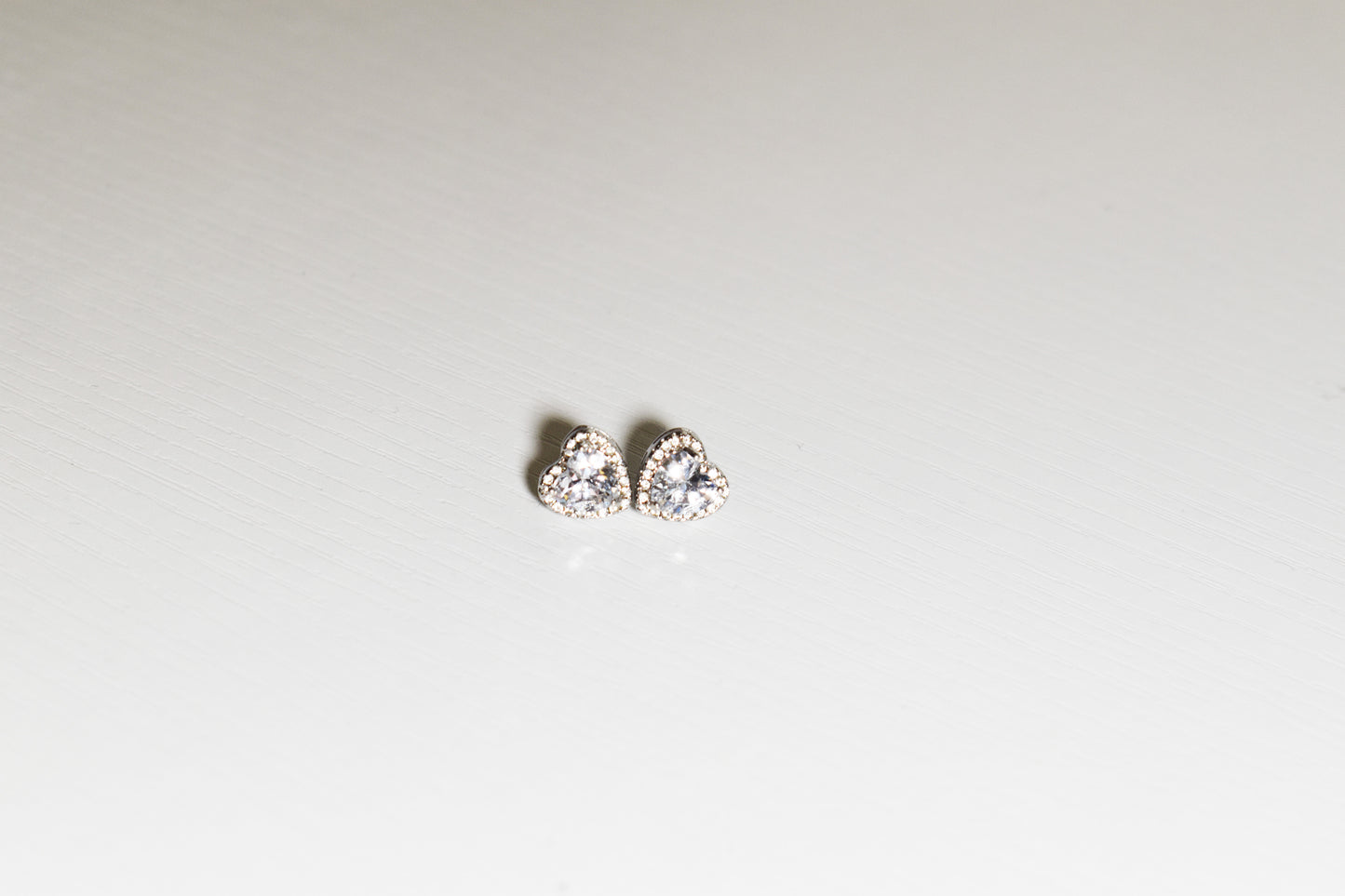 Michael Kors Sterling Silver Elevated Pave Heart Studs