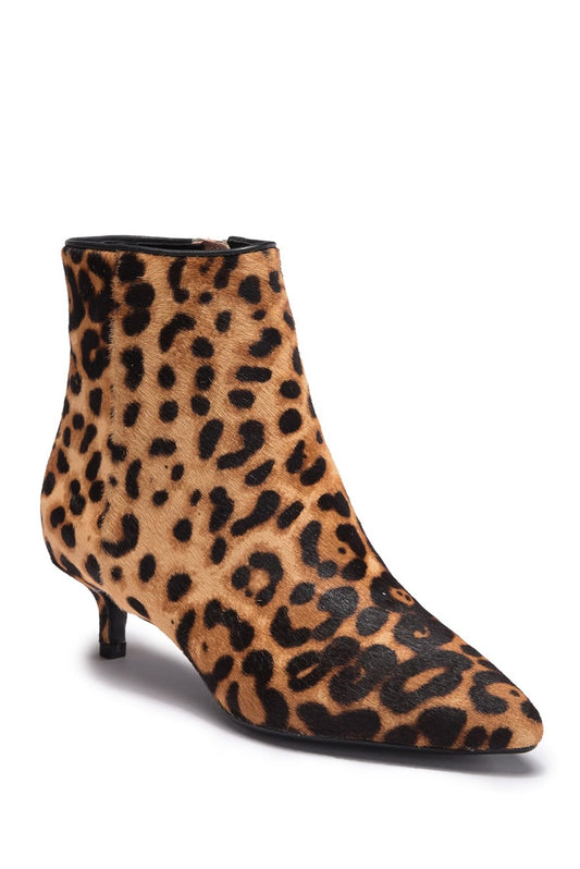 Taryn Rose Nora Leopard Genuine Calf Hair Bootie - Size 7M