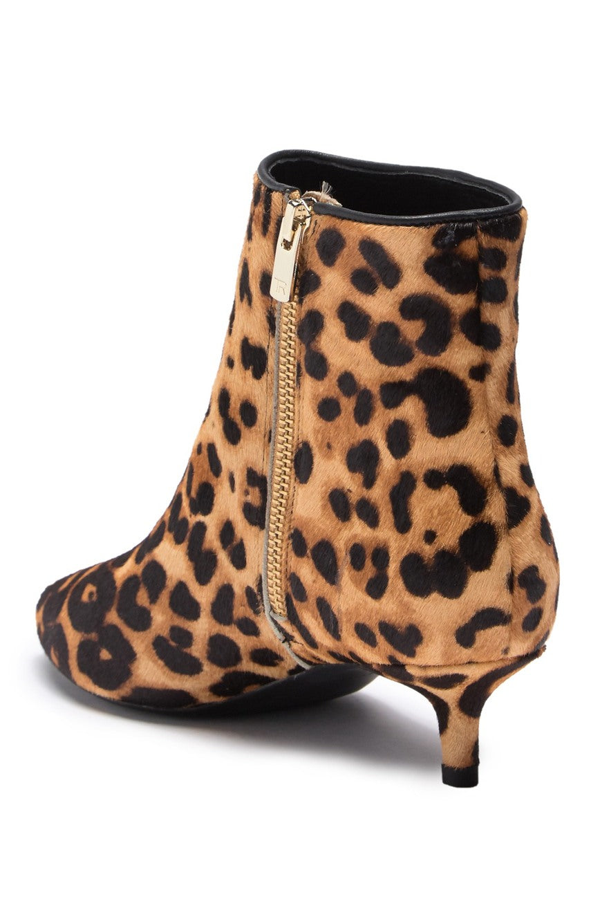 Taryn Rose Nora Leopard Genuine Calf Hair Bootie - Size 7M