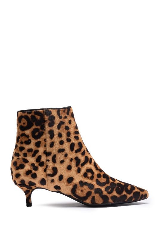 Taryn Rose Nora Leopard Genuine Calf Hair Bootie - Size 7M